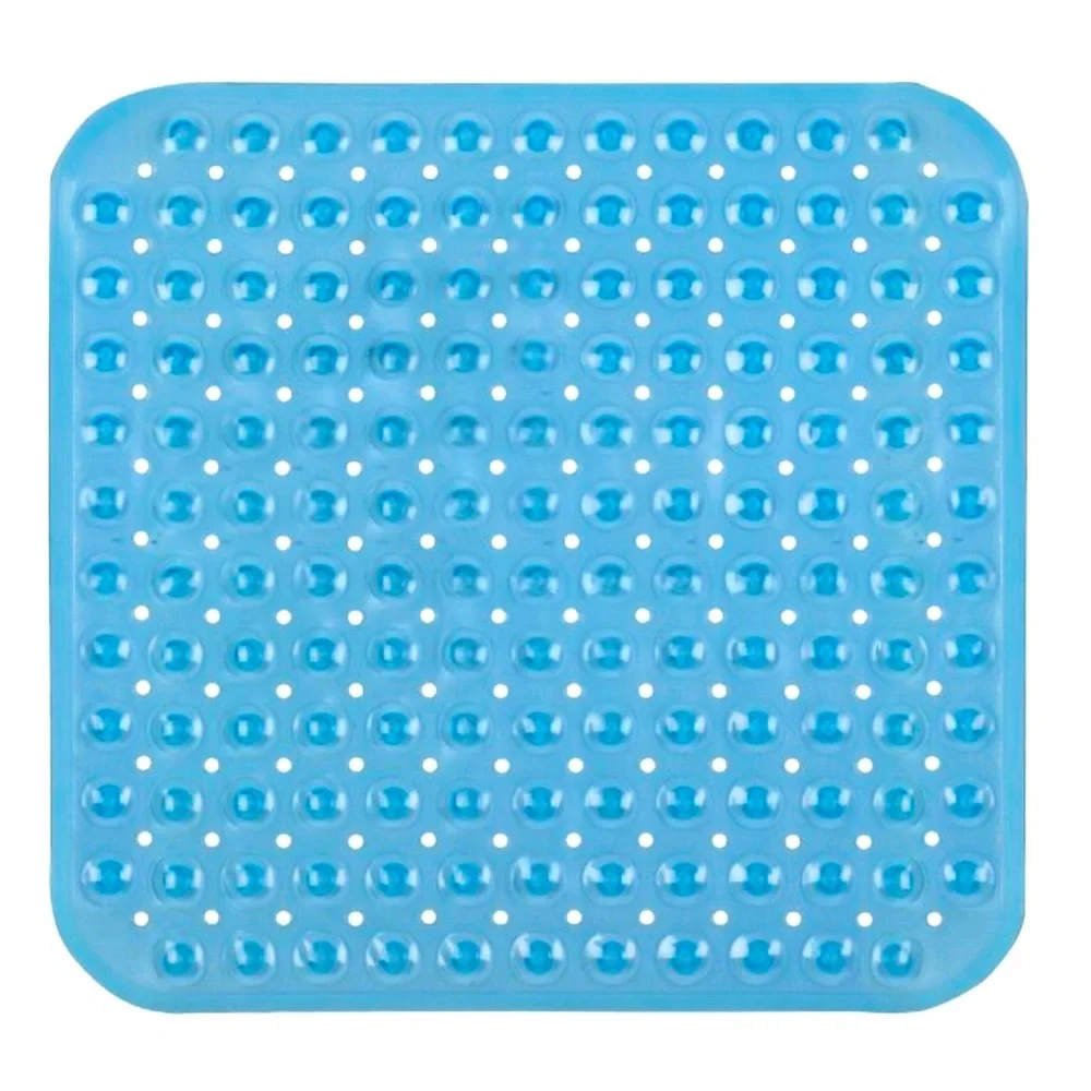 Bath Mat TheraCare Safety “NON-SLIP” 21x20” ANTI-Fungal Blue MINT NEW in NEW BOX